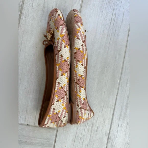 Tory Burch Woven Flats - Pink, Brown, and Cream - Picture 8 of 8